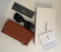 Celine Triomphe Sunglasses Model CL40308U 01A Shiny Black Frame Grey Lenses New